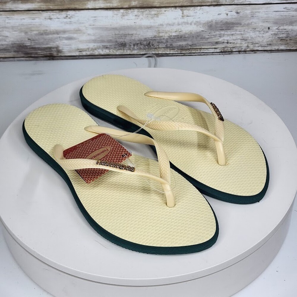 Havaianas Slim Point Women Flip Flops Pointed Toe Rubber Sandals 9/10 NEW